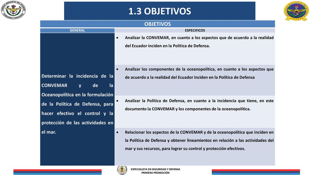 ESPECIALISTA EN SEGURIDAD Y DEFENSA
