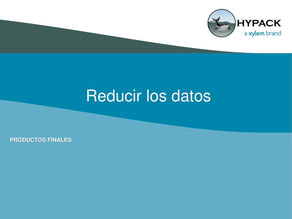 Reducir los datos PRODUCTOS FINALES