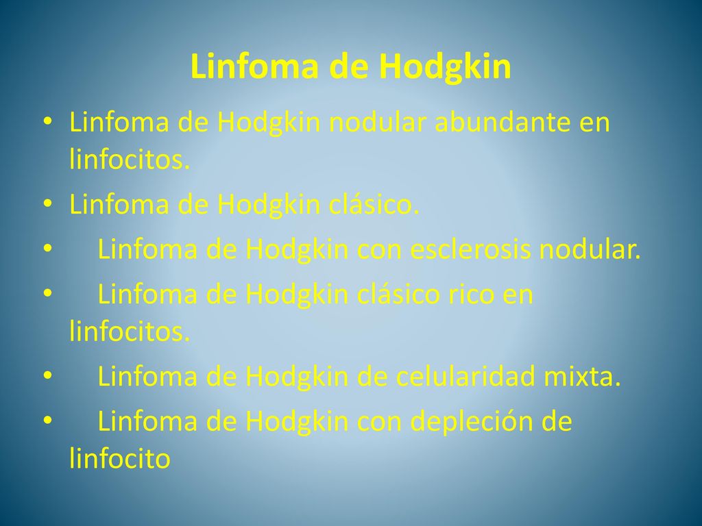 Linfoma de Hodgkin Linfoma de Hodgkin nodular abundante en linfocitos.