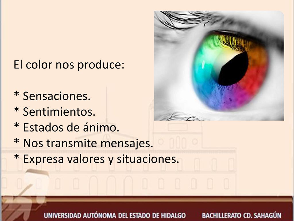 El color nos produce:. Sensaciones. Sentimientos. Estados de ánimo