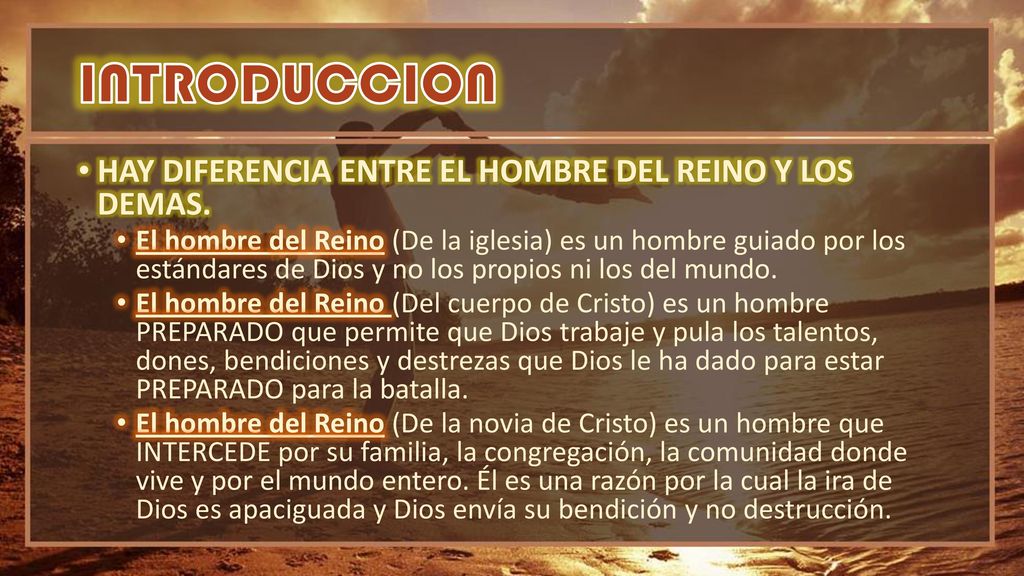 INTRODUCCION HAY DIFERENCIA ENTRE EL HOMBRE DEL REINO Y LOS DEMAS.