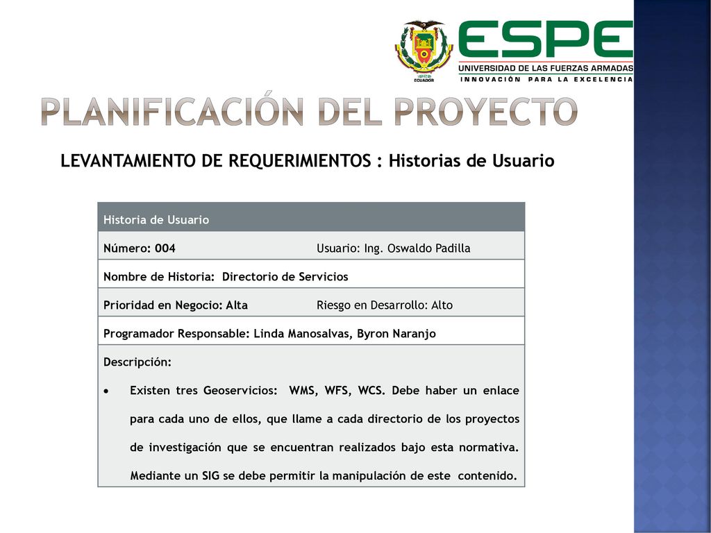 PLANIFICACIÓN DEL PROYECTO