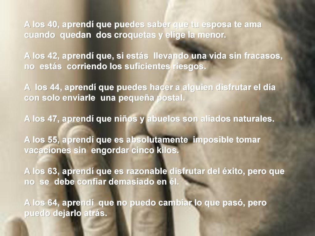A los 40, aprendí que puedes saber que tu esposa te ama cuando quedan dos croquetas y elige la menor.