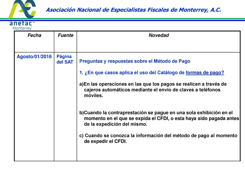 Asociación Nacional de Especialistas Fiscales de Monterrey, A.C.