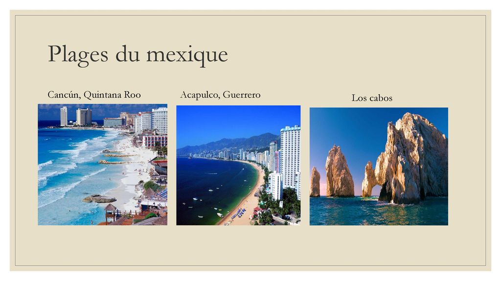Plages du mexique Cancún, Quintana Roo Acapulco, Guerrero Los cabos