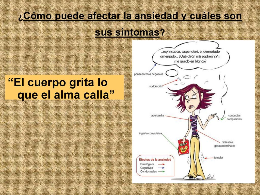 ¿Cómo puede afectar la ansiedad y cuáles son sus síntomas