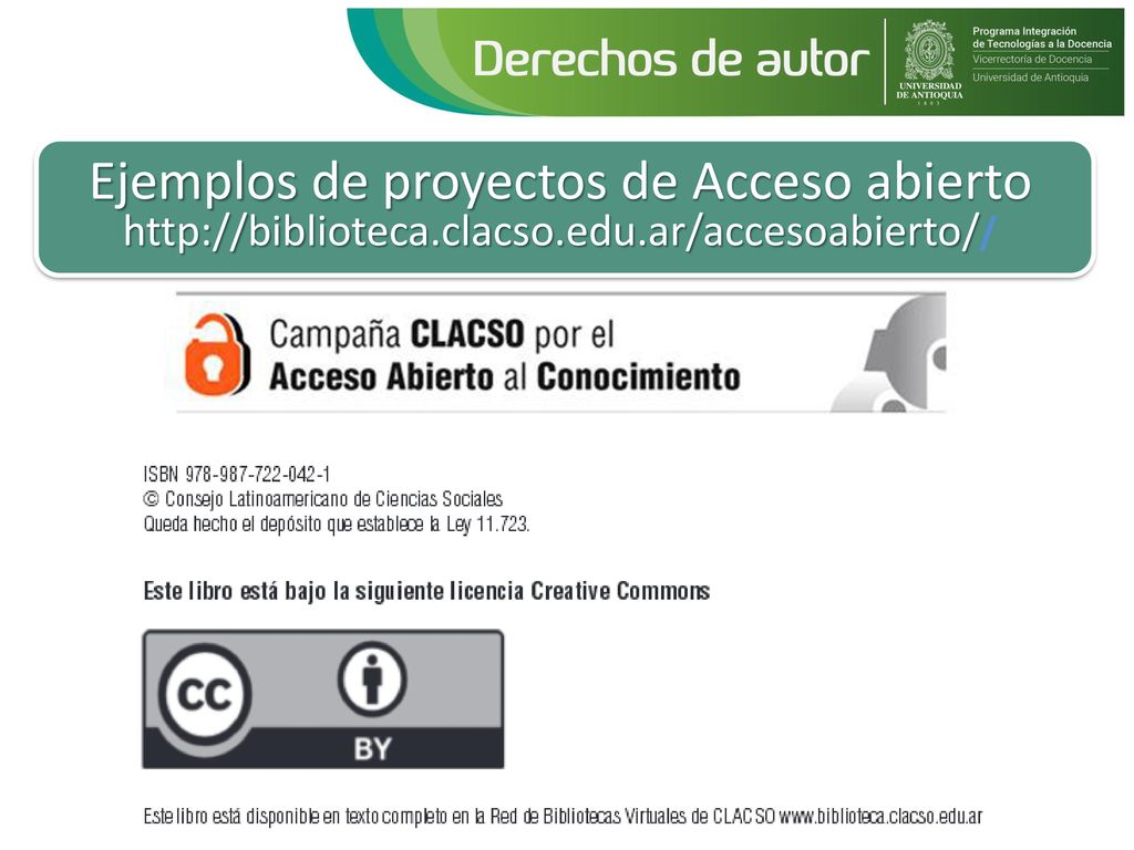 Ejemplos de proyectos de Acceso abierto   clacso. edu