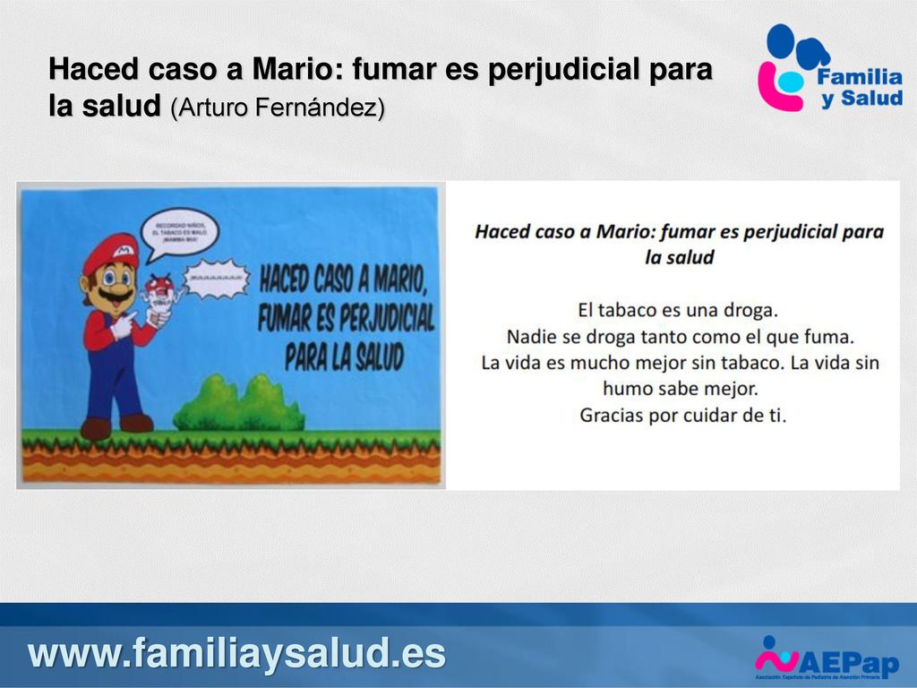 Haced caso a Mario: fumar es perjudicial para la salud (Arturo Fernández)