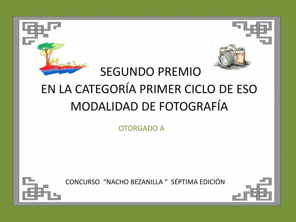 SEGUNDO PREMIO EN LA CATEGORÍA PRIMER CICLO DE ESO MODALIDAD DE FOTOGRAFÍA