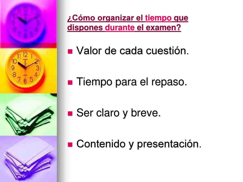 ¿Cómo organizar el tiempo que dispones durante el examen