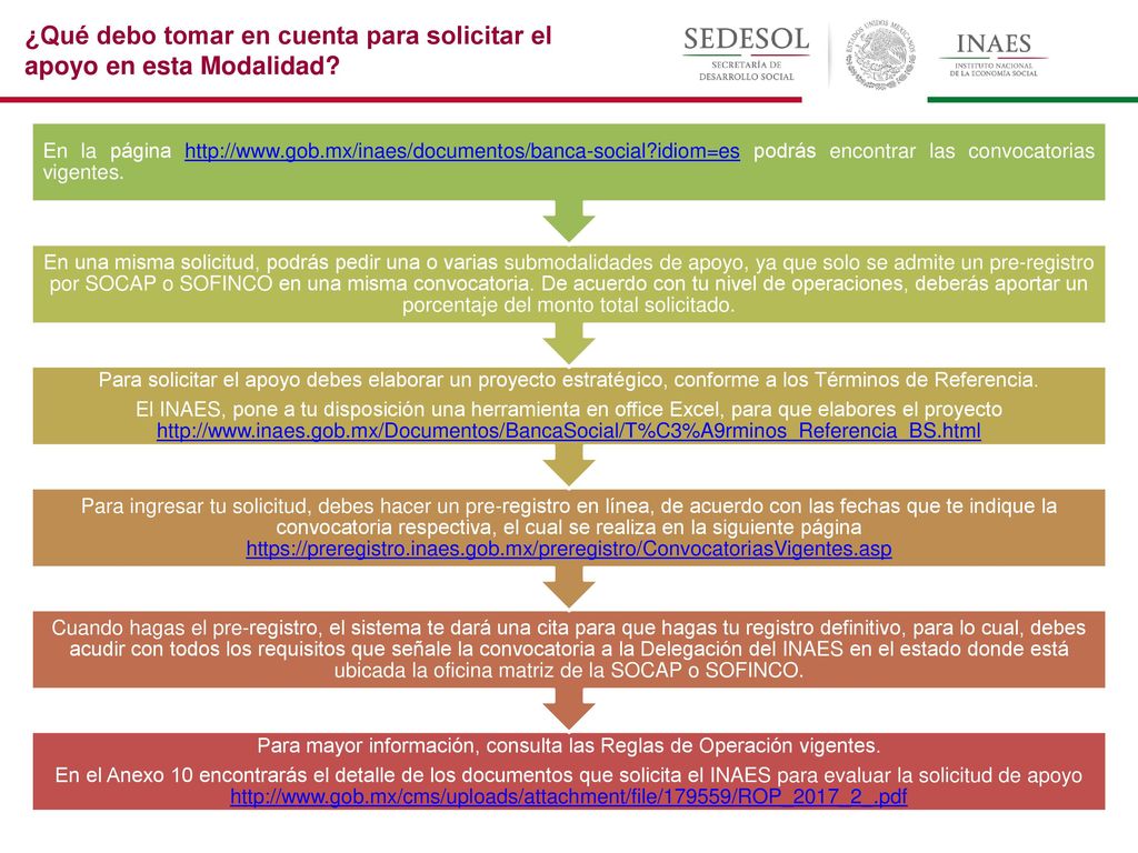 Para mayor información, consulta las Reglas de Operación vigentes.
