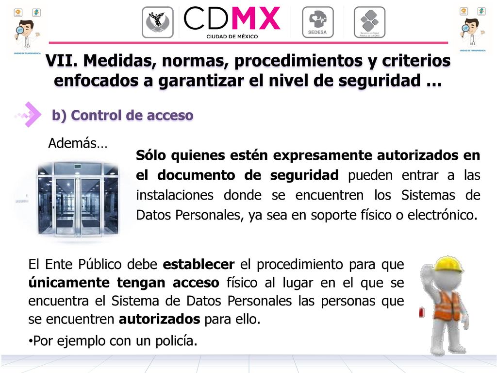 VII. Medidas, normas, procedimientos y criterios enfocados a garantizar el nivel de seguridad …