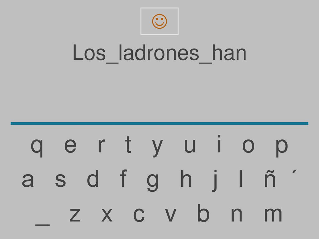 q e r t y u i o p a s d f g h j l ñ ´ _ z x c v b n m Los_ladrones_han
