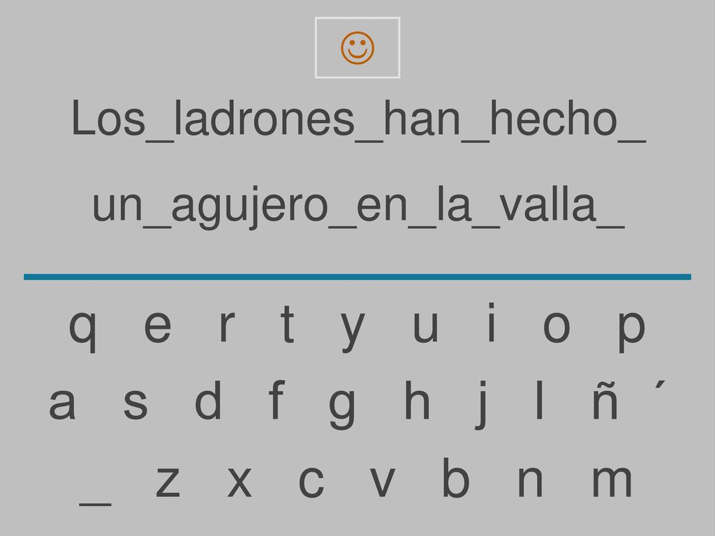 q e r t y u i o p a s d f g h j l ñ ´ _ z x c v b n m