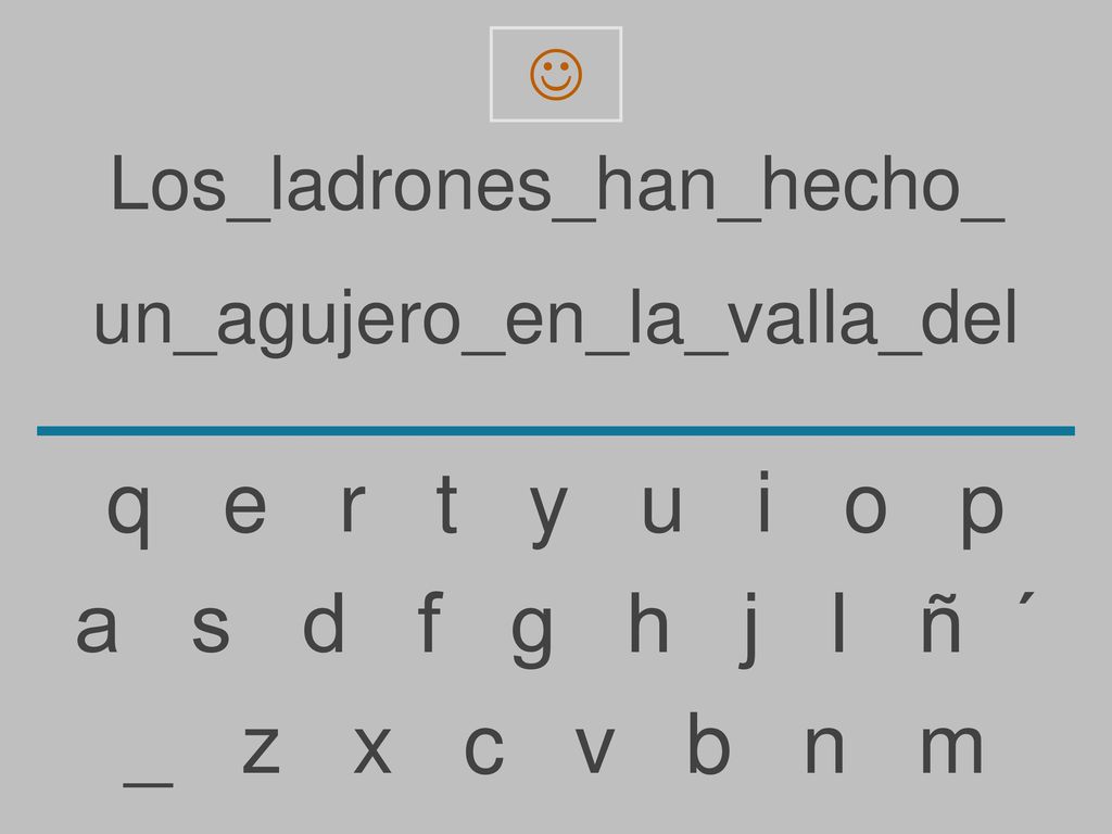 q e r t y u i o p a s d f g h j l ñ ´ _ z x c v b n m