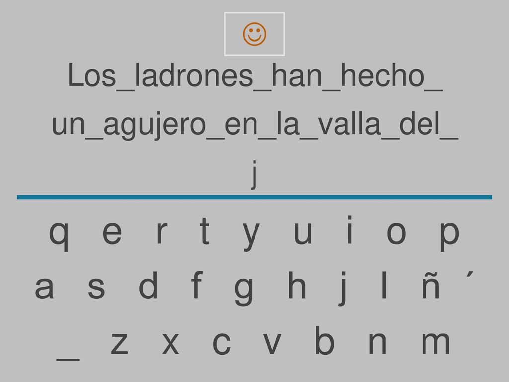 q e r t y u i o p a s d f g h j l ñ ´ _ z x c v b n m 