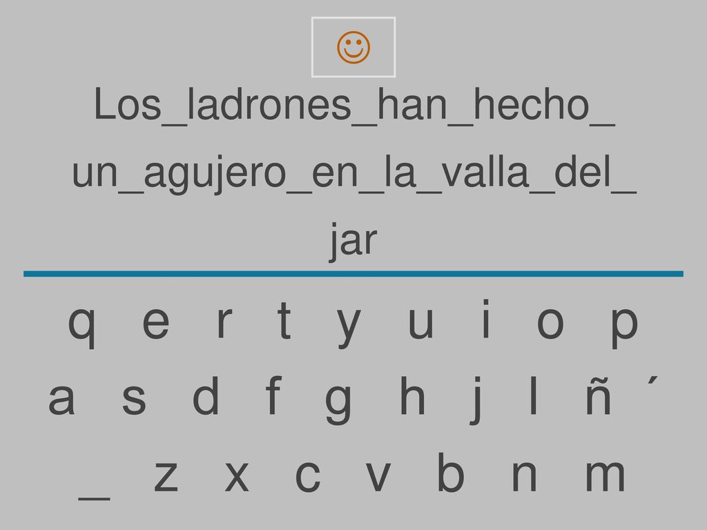 q e r t y u i o p a s d f g h j l ñ ´ _ z x c v b n m 