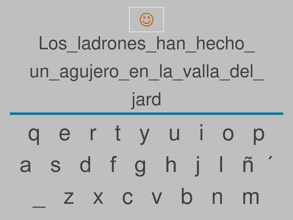 q e r t y u i o p a s d f g h j l ñ ´ _ z x c v b n m 