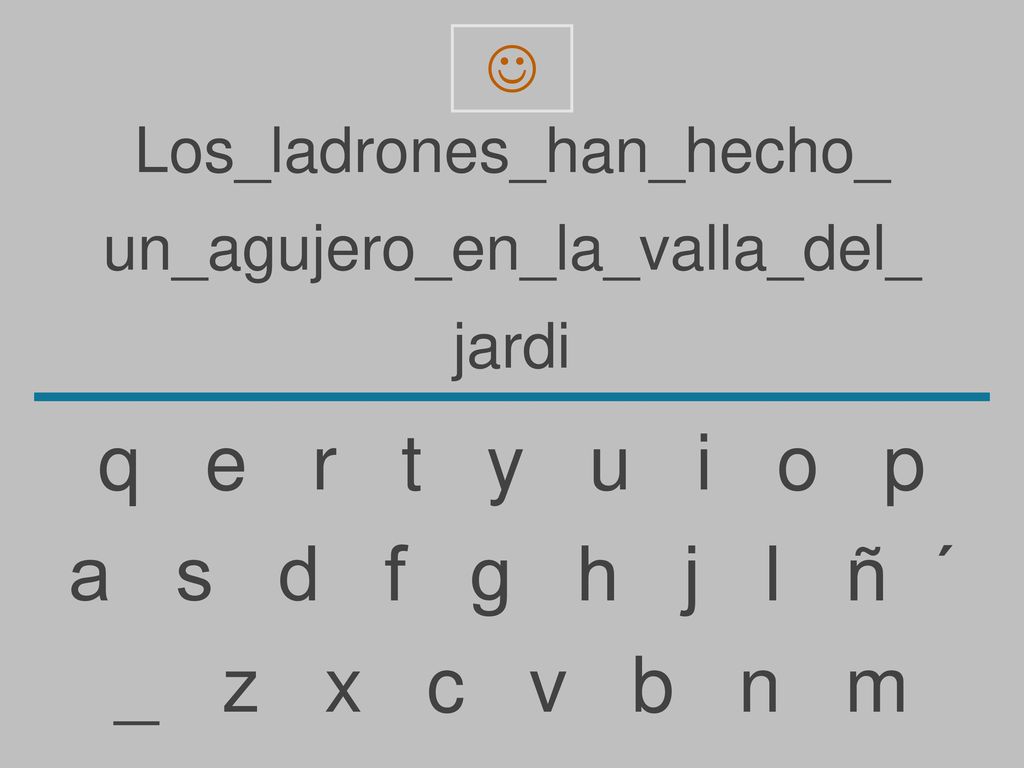 q e r t y u i o p a s d f g h j l ñ ´ _ z x c v b n m 