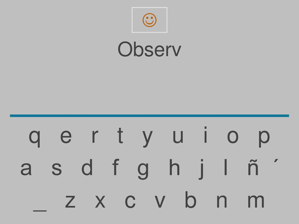  Observ. q e r t y u i o p.