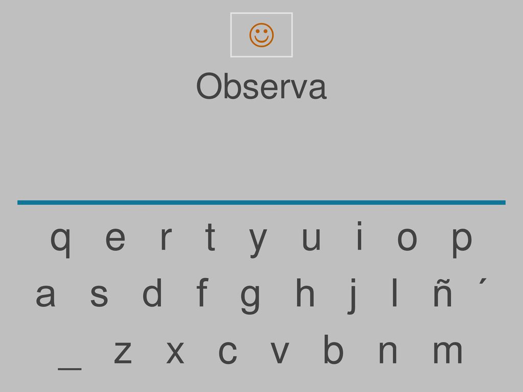  Observa. q e r t y u i o p.