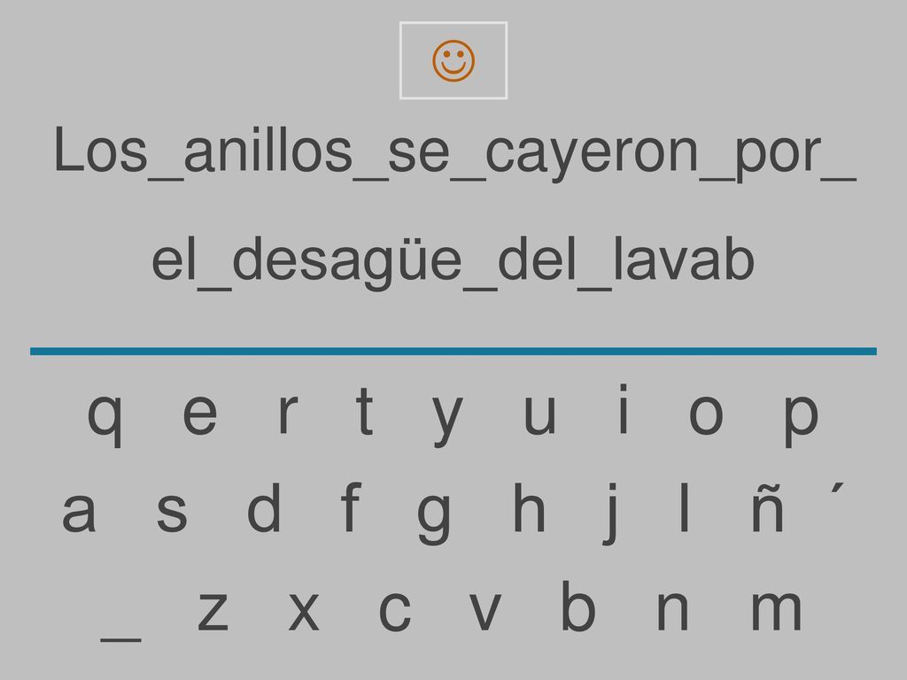 q e r t y u i o p a s d f g h j l ñ ´ _ z x c v b n m