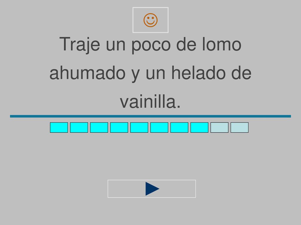  Traje un poco de lomo ahumado y un helado de vainilla.