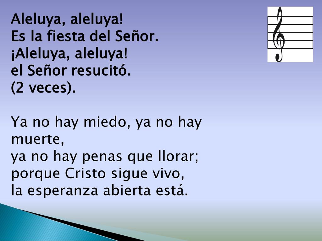 Aleluya, aleluya. Es la fiesta del Señor. ¡Aleluya, aleluya
