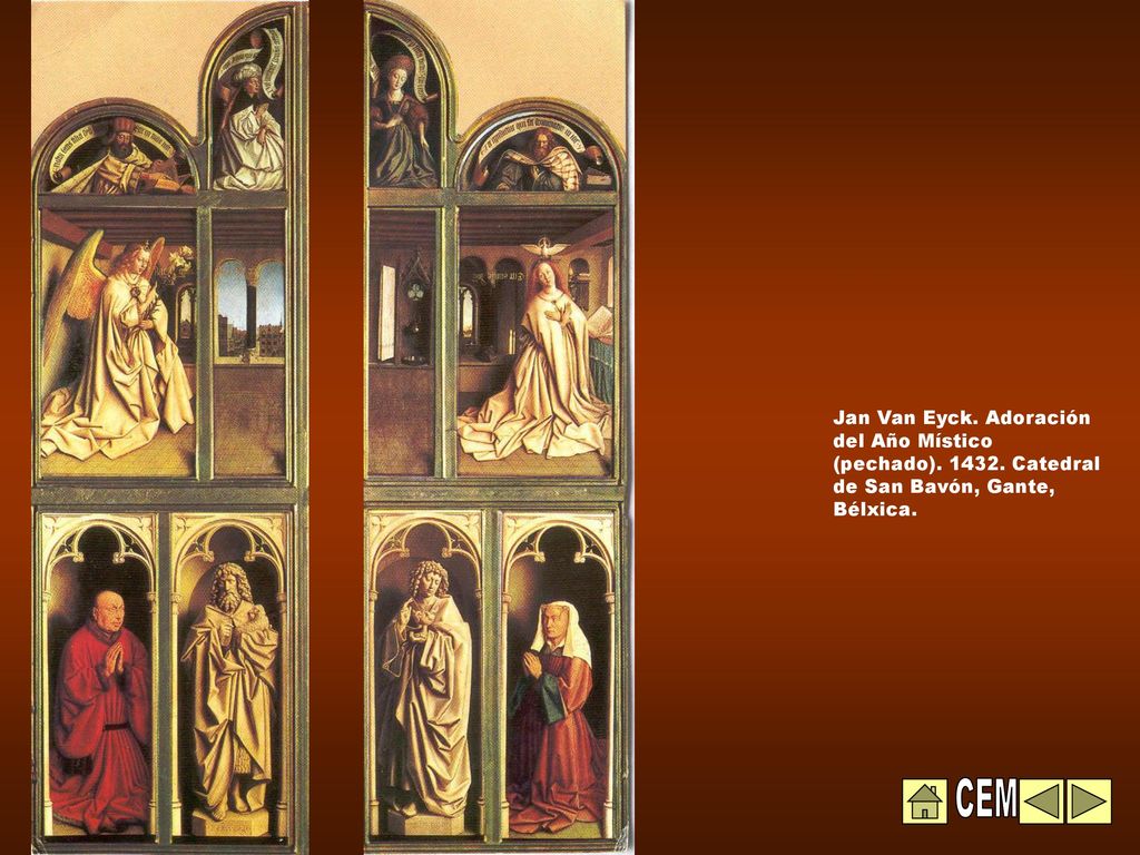Jan Van Eyck. Adoración del Año Místico (pechado). 1432
