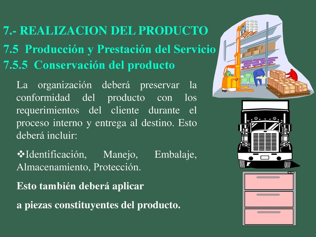 7.- REALIZACION DEL PRODUCTO