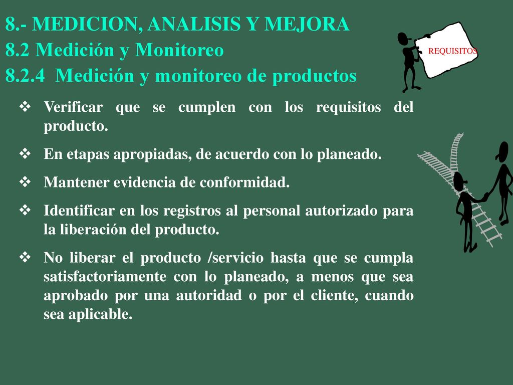 8.- MEDICION, ANALISIS Y MEJORA 8.2 Medición y Monitoreo