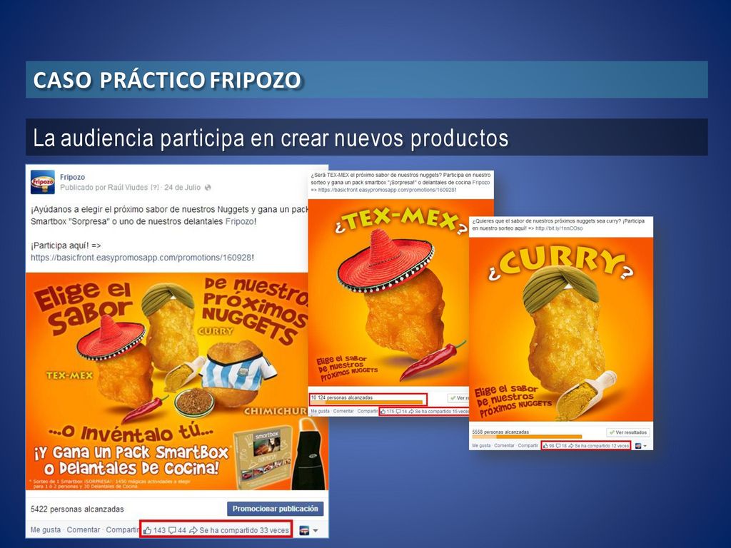 CASO PRÁCTICO FRIPOZO La audiencia participa en crear nuevos productos