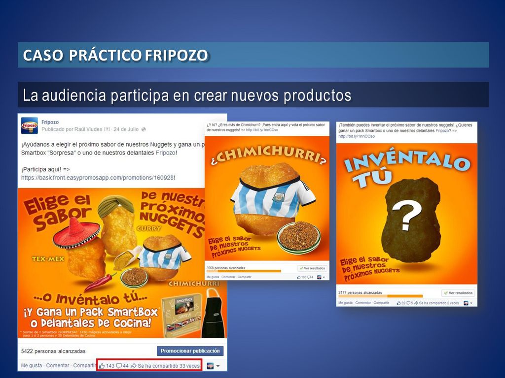 CASO PRÁCTICO FRIPOZO La audiencia participa en crear nuevos productos