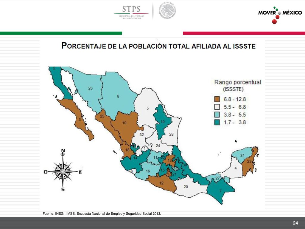 Fuente: INEGI, IMSS. Encuesta Nacional de Empleo y Seguridad Social 2013.