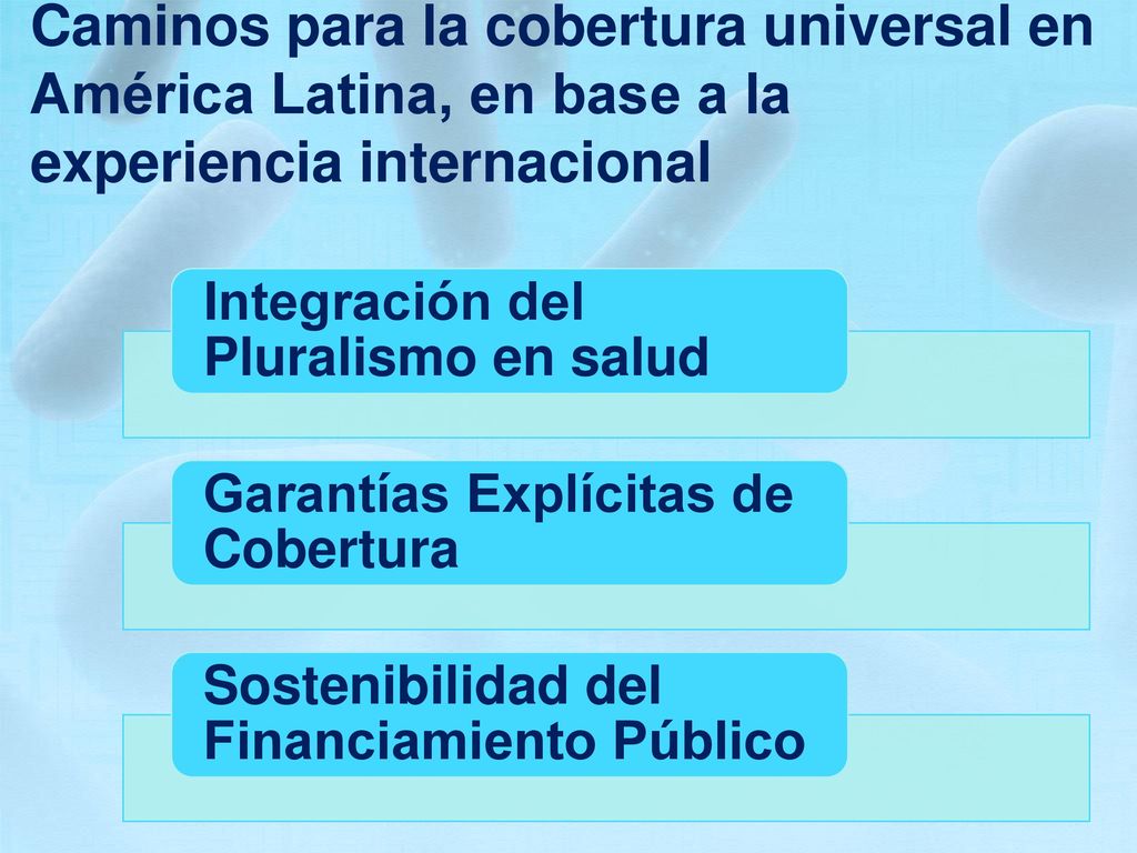 Caminos para la cobertura universal en América Latina, en base a la experiencia internacional
