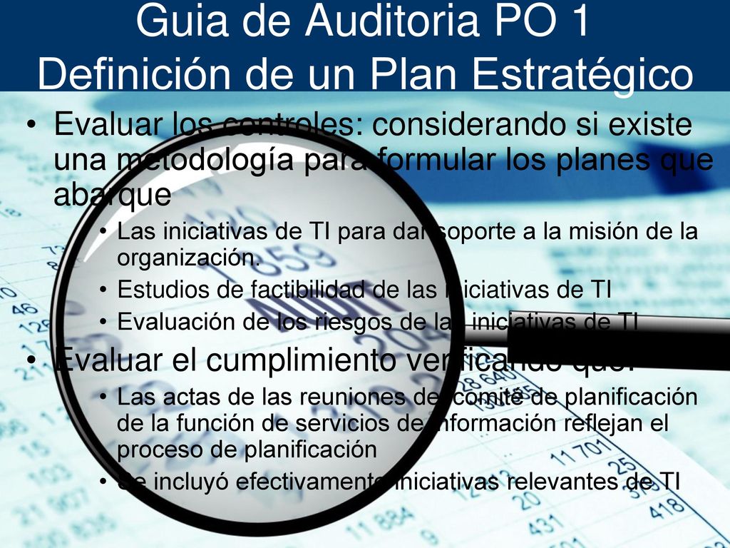 Guia de Auditoria PO 1 Definición de un Plan Estratégico