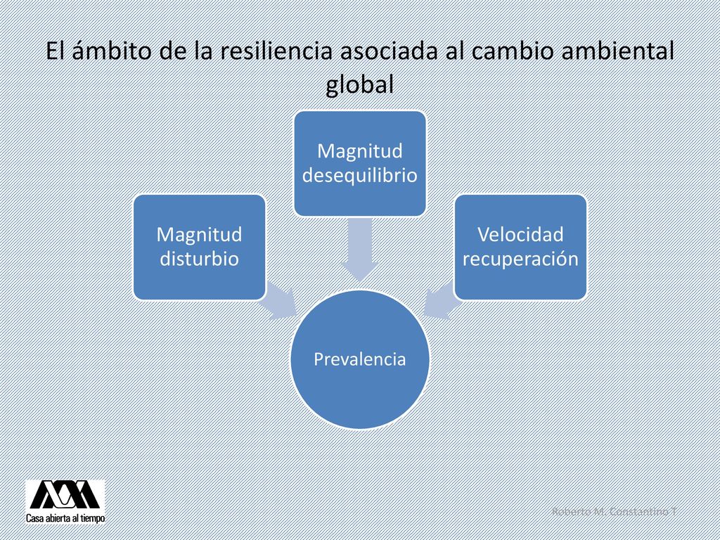 El ámbito de la resiliencia asociada al cambio ambiental global