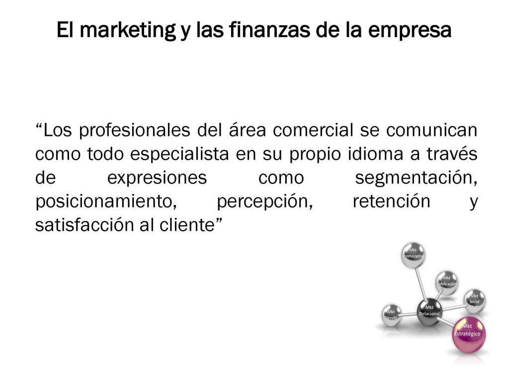 El marketing y las finanzas de la empresa