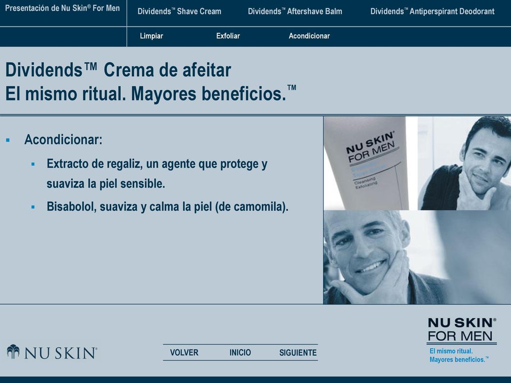 Dividends™ Crema de afeitar El mismo ritual. Mayores beneficios.™