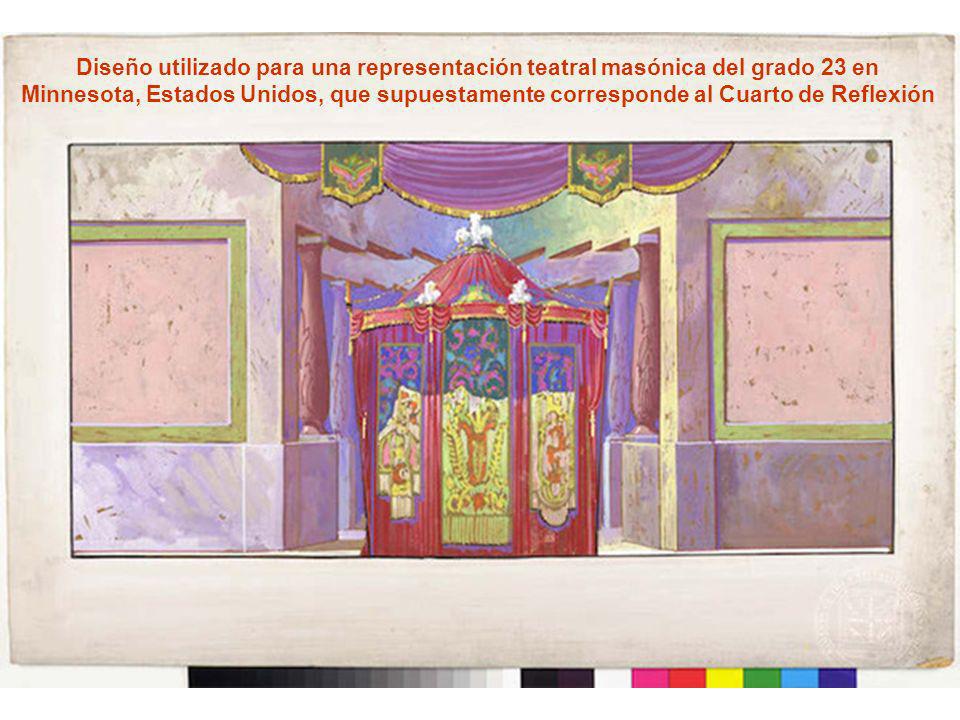 Diseño utilizado para una representación teatral masónica del grado 23 en