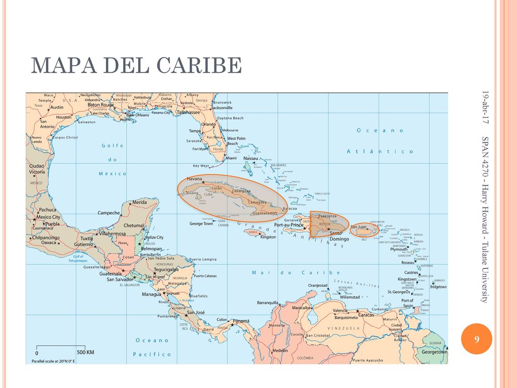 MAPA DEL CARIBE 19-abr-17 SPAN Harry Howard - Tulane University