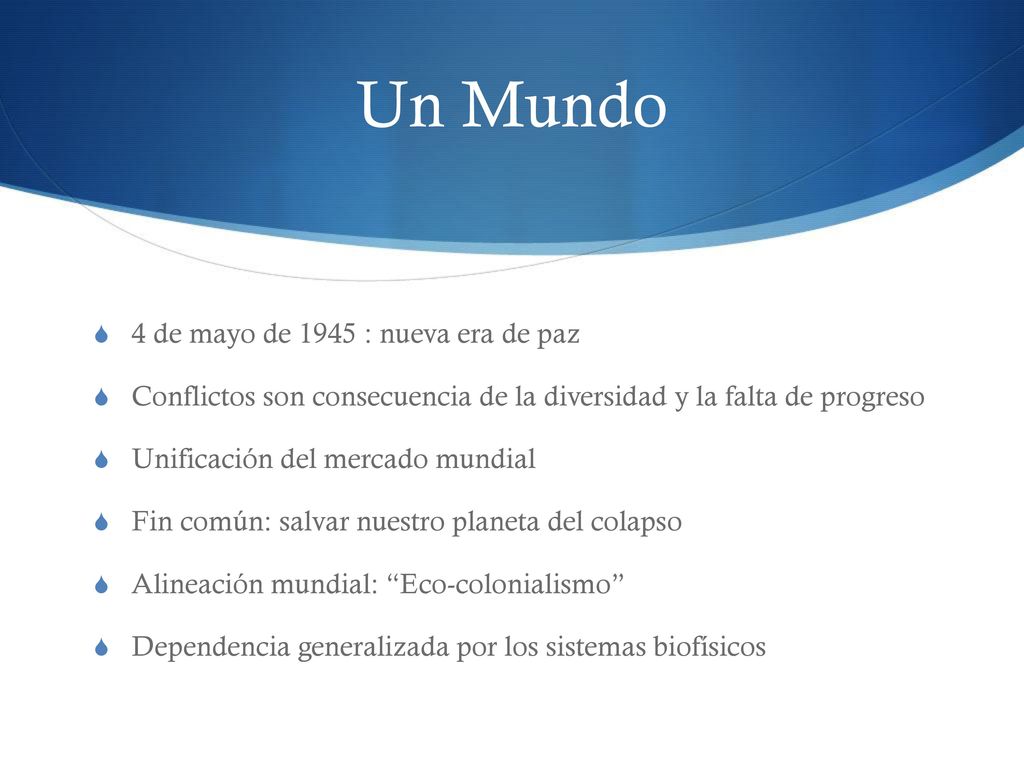 Un Mundo 4 de mayo de 1945 : nueva era de paz