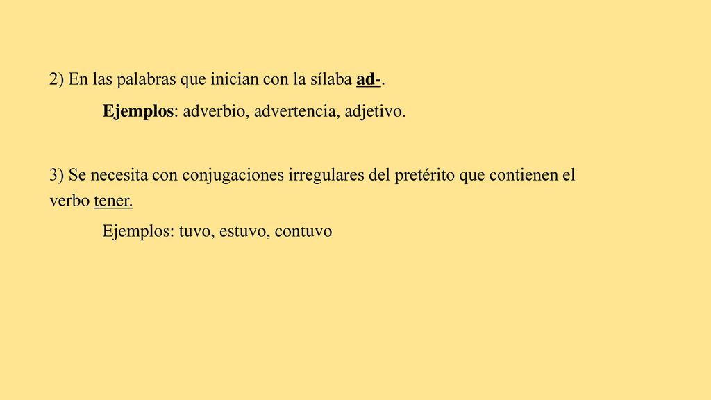 2) En las palabras que inician con la sílaba ad-.