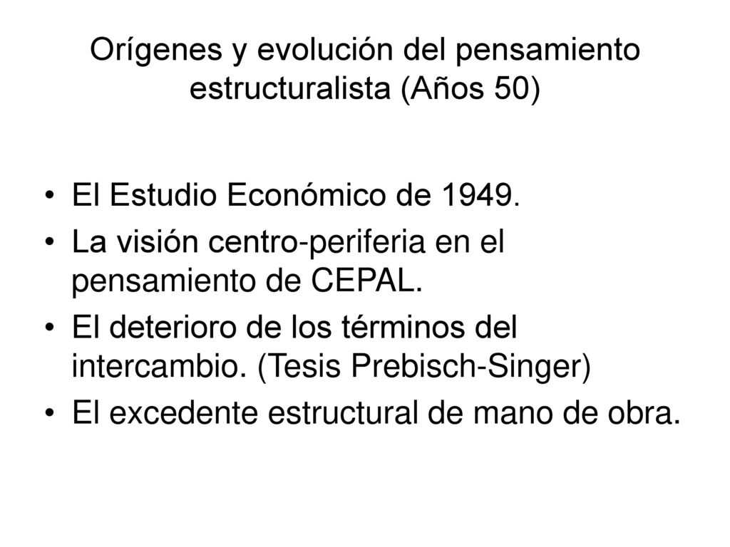 Orígenes y evolución del pensamiento estructuralista (Años 50)