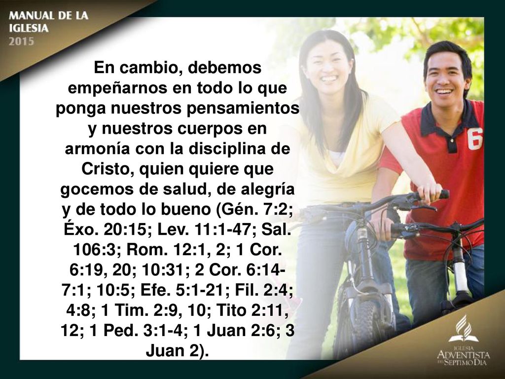 En cambio, debemos empeñarnos en todo lo que ponga nuestros pensamientos