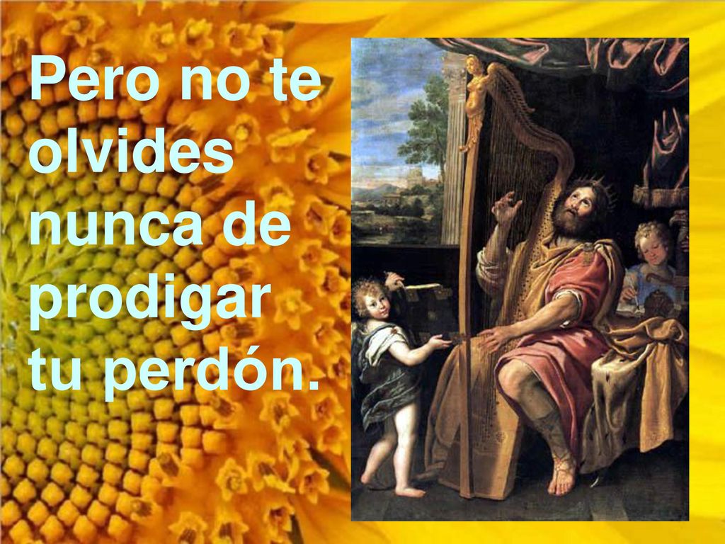 Pero no te olvides nunca de prodigar tu perdón.
