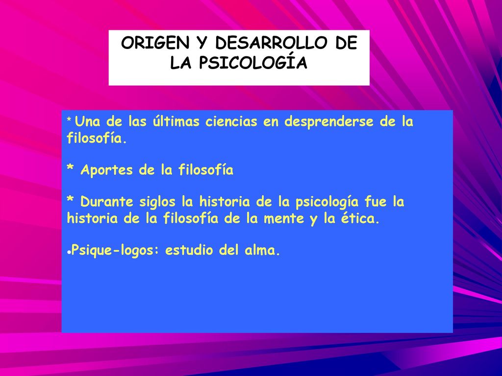 ORÍGENES DE LA PSICOLOGÍA 1.- ORÍGENES FILOSÓFICOS