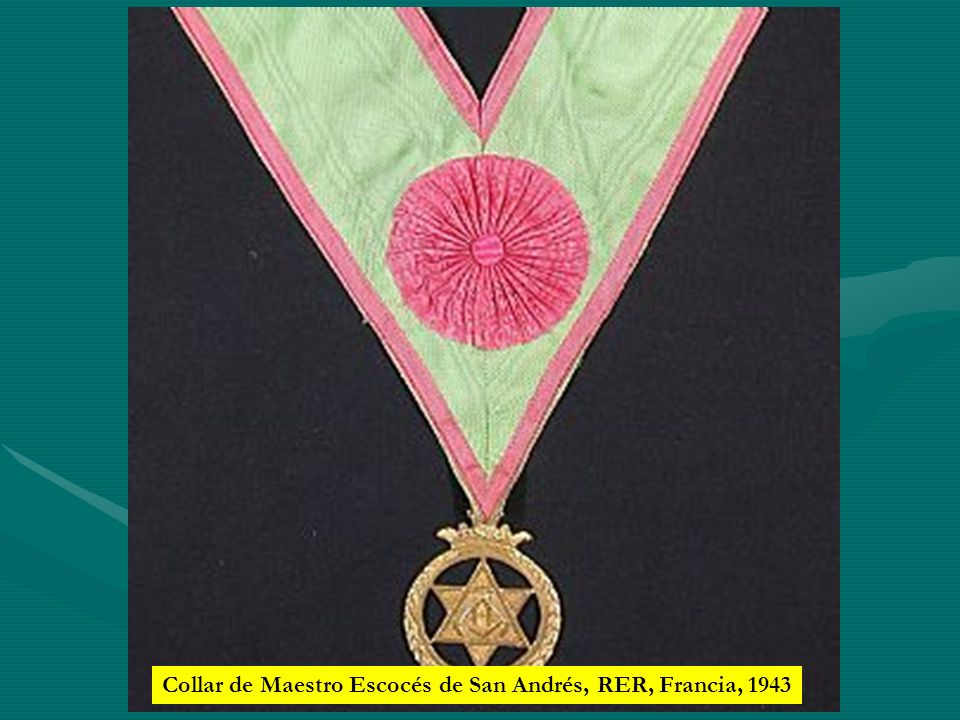 Collar de Maestro Escocés de San Andrés, RER, Francia, 1943