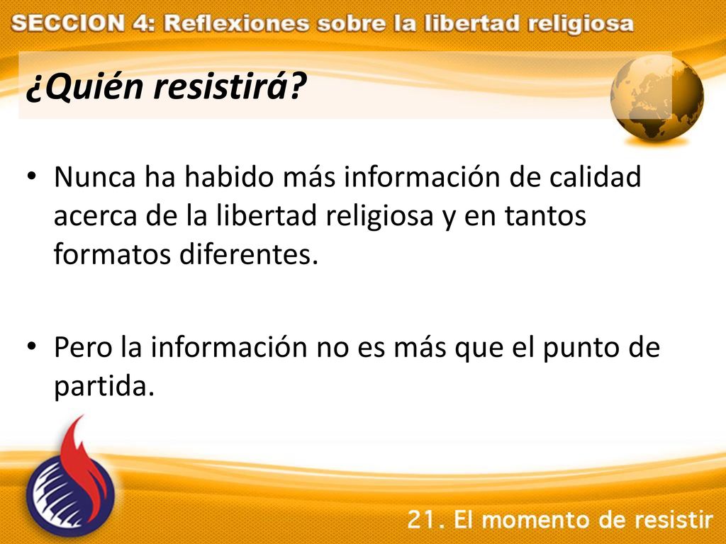 ¿Quién resistirá Nunca ha habido más información de calidad acerca de la libertad religiosa y en tantos formatos diferentes.