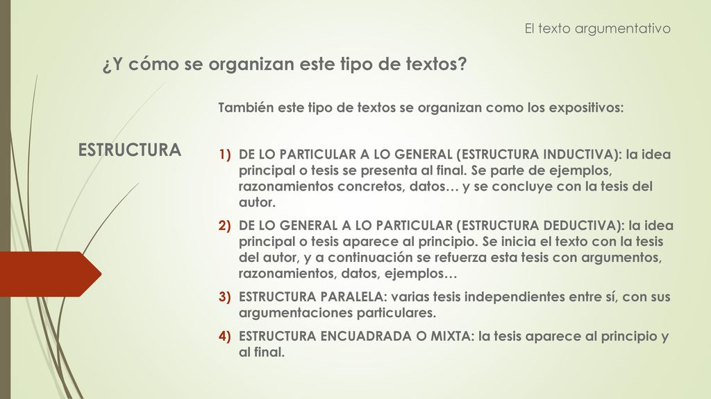 ¿Y cómo se organizan este tipo de textos